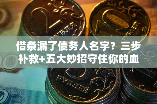 北京借条漏了债务人名字？三步补救+五大妙招守住你的血汗钱