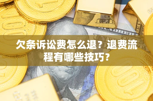 北京欠条诉讼费怎么退？退费流程有哪些技巧？